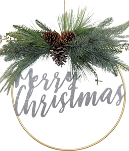 1410 WREATH MERRY CHRISTMAS